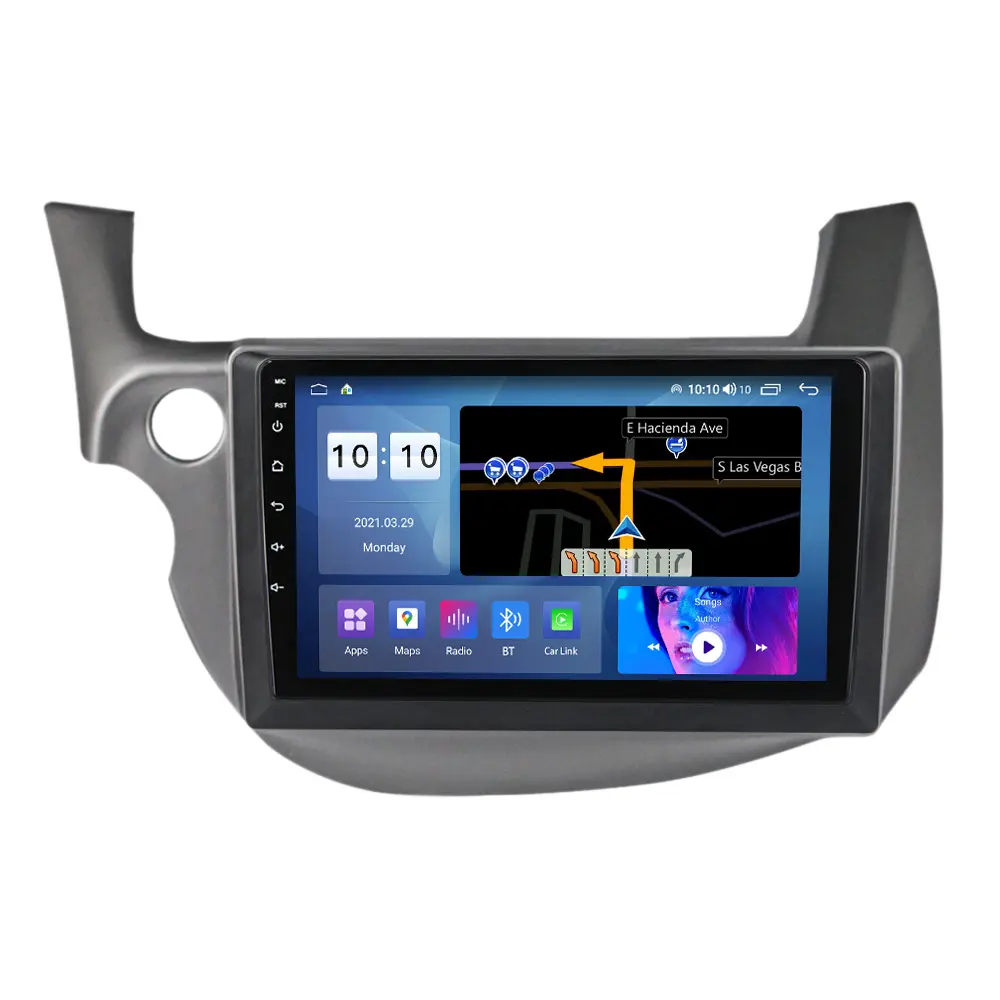 Mekede Android11ラジオGPSステレオRDSFMマルチメディアforHonda Jazz 2007-2014 LHD 6128GBオーディオシステム2DINカービデオDVDプレーヤー