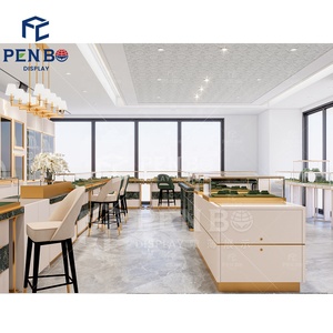 Di fascia alta moda gioielli <span class=keywords><strong>negozio</strong></span> di arredamento personalizzato compensato oro diamante modello di vetrina di gioielli Design per <span class=keywords><strong>negozio</strong></span> - Product Image 4