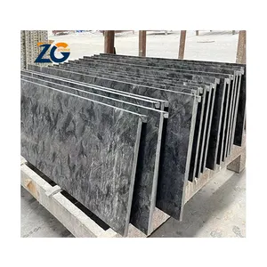 ZGSTONE ubin granit hitam metalik alami untuk lantai lempengan granit kustom mewah untuk meja tangga