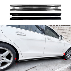 Mercedes-Benz Side Skirts Carbon Fiber Texture ABS For CLS C218 X218 AMG Line 2011-2017 - Product Image 1