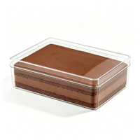 Boîte à pâtisserie rectangulaire jetable transparente en plastique de qualité alimentaire 5,1*3*2 pouces, conteneur multi-épaisseurs pour biscuits et bonbons, fabriquée