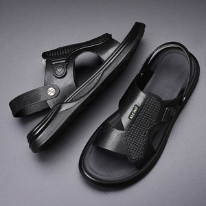 Première couche peau de <span class=keywords><strong>mouton</strong></span> été nouvelles sandales en <span class=keywords><strong>cuir</strong></span> véritable chaussures de plage hommes sandales décontractées en <span class=keywords><strong>cuir</strong></span> pantoufles chaussures pour hommes - Product Image 2