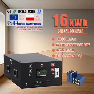 Batteries lithium-ion empilables pour usage domestique EU 8000+ cycles LiFePo4 JK V19 BMS Inverter Battery ESS 15kWh 16kWh 48V 51.2V 314Ah - Product Image 1
