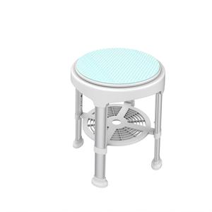 Rotating Shower <b>Stool</b> Aluminum Alloy Bath <b>Stool</b> With Non Slip Seat For Elderly And Disabled <b>Bathroom</b> Use - Product Image 1