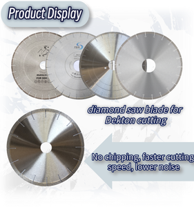 Disco de corte industrial de diamante de 14 pulgadas con revestimiento de titanio para <span class=keywords><strong>Dekton</strong></span>, máquina de sierra de puente para cuarcita y mármol OEM - Product Image 5