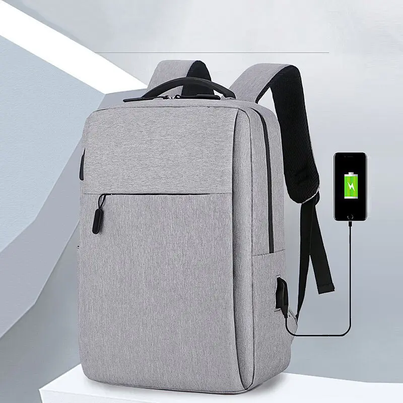 กระเป๋าแล็ปท็อป16นิ้วกระเป๋าผ้ากันน้ำสำหรับผู้หญิงผู้ชายกระเป๋าเป้สะพายหลังใส่แล็ปท็อปพร้อมพอร์ต USB