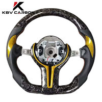 Volant sport en cuir et fibre de carbone à 2 branches KBV pour F10 F30 E46 E60 F15 F90 F80 G20 G30 M3 M4 M5