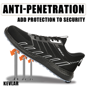 Zapatos de Seguridad Deportivos para Hombre JIANKUN, Ligeros, Anti-Impacto, con Puntera de Plástico, Transpirables, de Gamuza y Cuero Vacuno, Antideslizantes, con EVA+PU - Product Image 4