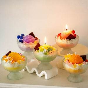 Bougie parfumée en forme <span class=keywords><strong>de</strong></span> coupelle <span class=keywords><strong>de</strong></span> crème glacée simulée, multi-saveurs, en <span class=keywords><strong>cire</strong></span> <span class=keywords><strong>de</strong></span> <span class=keywords><strong>soja</strong></span>, sans fumée, pour une ambiance chaleureuse, décoration intérieure, cadeau, succès commercial - Product Image 5