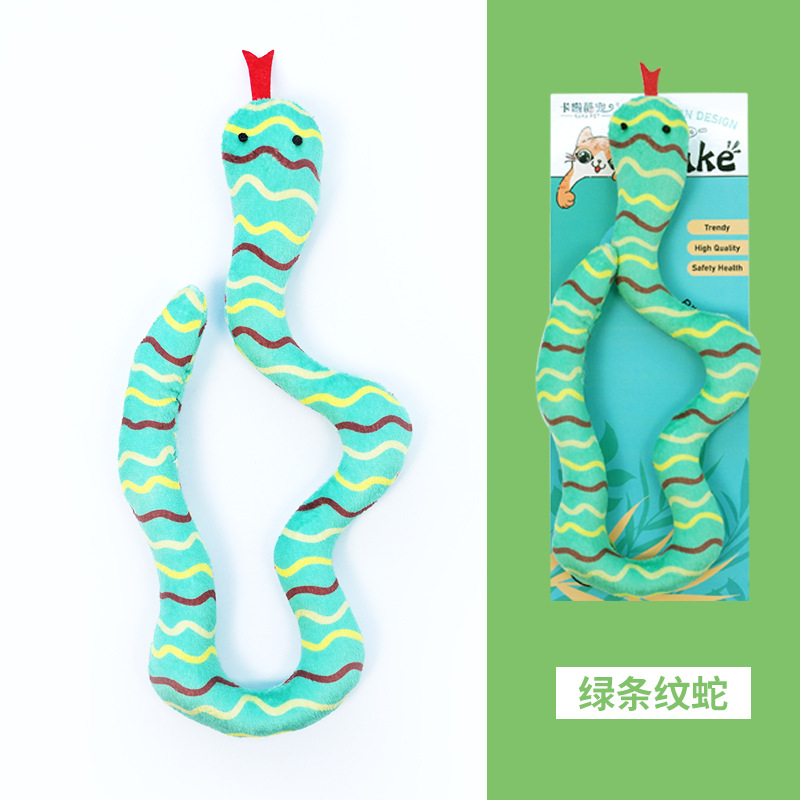Green striped snake
