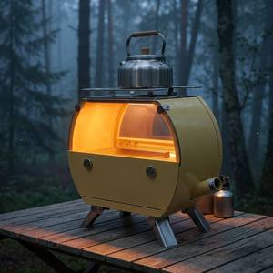 Réchaud à kérosène rétro à capsule avec réservoir d'eau, poêle de camping portable avec pieds pliables - Fabricant mondial OEM - Product Image 4
