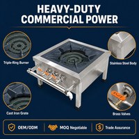 Peralatan Dapur Restoran Komersial Counter Top 6 Tungku Kompor Gas Stainless Steel 24'' Griddle Salmander