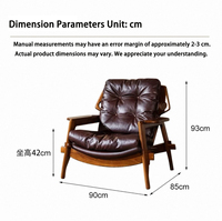 Fauteuil individuel en bois massif de style nordique minimaliste, chaise moderne pour affaires et loisirs, siège de canapé individuel de luxe pour hôtels et balcons