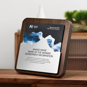 Medalla <span class=keywords><strong>de</strong></span> Premio Corporativa <span class=keywords><strong>de</strong></span> Alta Gama con Diseño Personalizado en Madera <span class=keywords><strong>de</strong></span> Nogal y Compuesto <span class=keywords><strong>de</strong></span> Piedra con Temática <span class=keywords><strong>de</strong></span> IA, Caja <span class=keywords><strong>de</strong></span> Regalo con Grabado para Premios Anuales a Empleados - Product Image 1
