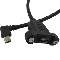 0,3 m Micro B Typ C Mini USB 5Pin Buchse zu Stecker 90 Grad Winkel Micro USB-C Extension Panel Mount Kabel