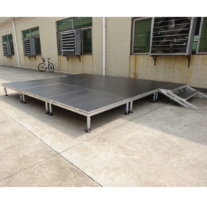 Scène modulaire portable en aluminium pour mariage en plein air, réglable en hauteur, avec plateforme antidérapante et montage facile - Product Image 6