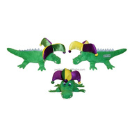 King Gator in Mardi Gras Couleurs Peluche Bouffon Ours Canard Graisse Mardi Nouvelle-Orléans Peluche Animaux Jouet Carnaval Prix Cadeaux