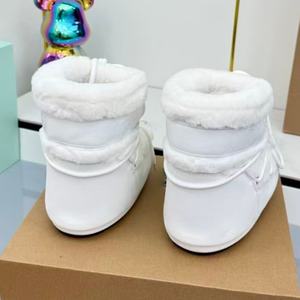 2026 Winter Autumn <b>Women's</b> Knee-High Thickened Thermal Wool <b>Boots</b> <b>Waterproof</b> Non-slip Strap Plush Lining Toe Rubber Outsole - Product Image 4