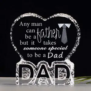 wholesale sublimation blank K9 crystal photo frame custom 3d picture photo frame DAD crystal for father's day gift