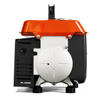 Générateur d'essence portable pour valise, 800W max, 650W nominal, 2 temps, avec poignée de transport facile pour l'extérieur