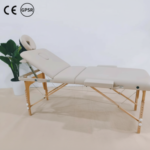 <span class=keywords><strong>Table</strong></span> <span class=keywords><strong>de</strong></span> <span class=keywords><strong>massage</strong></span> portable professionnelle à dossier réglable 3 positions avec cadre en bois pour les services à domicile des physiothérapeutes mobiles - Product Image 1