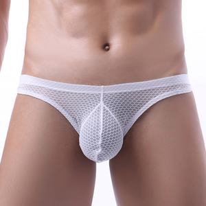 Calzoncillos suspensorio ultrafinos de tiro bajo para hombre, bragas <span class=keywords><strong>sexis</strong></span> de malla transparente, cintura de tela de punto transpirable - Product Image 6