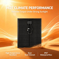 Panneau solaire ODM Watt tout noir, feuille arrière noire, module solaire rigide mono pour camping-car, bateau, abri de jardin, toit, alimentation hors réseau