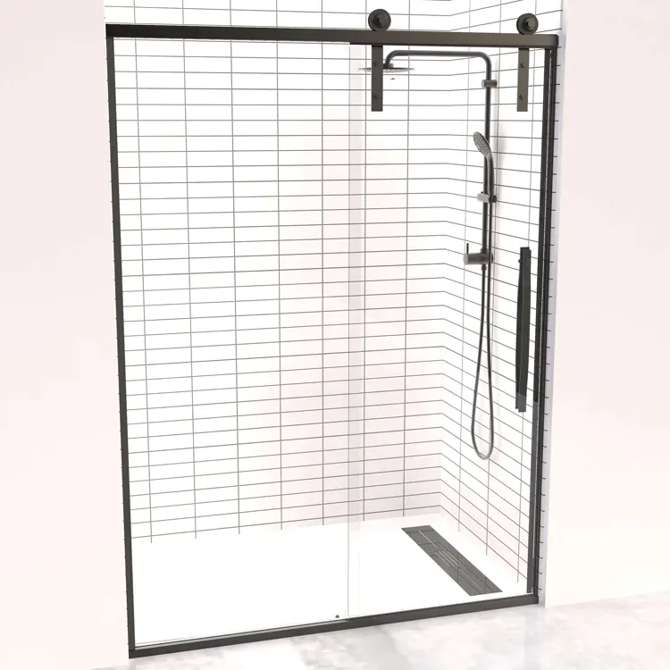 Wanjia chuveiro de vidro temperado, porta dobrável para banheiro e portas