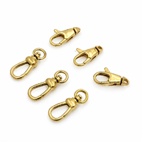 Fermoir mousqueton pivotant en laiton de forme spéciale pour bijoux DIY, accessoires de fabrication artisanale, fabrication de pendentifs, électroplaqué personnalisé en usine