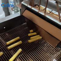 Machine d'enrobage automatique au chocolat pour la production de biscuits, gaufrettes, cookies et pralines