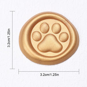 Sceaux de cire avec empreintes de pattes en relief pour les invitations de mariage et la décoration des emballages cadeaux - Product Image 5