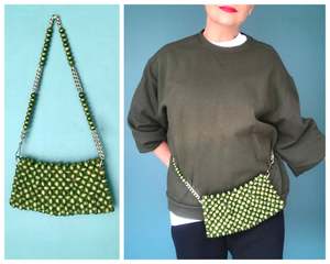 Bolso cruzado de cuentas de madera de alta moda - Product Image 3