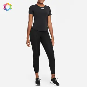 Custom Hardloop Gym Top Dameskleding Crop Top Fitness Training Yoga Workout Dames Activewear Sport T Shirts Voor Dames