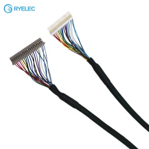 สายเคเบิล LVDS สำหรับเครื่องปอกสายไฟ รุ่น Hot Sale DF20A 20 พิน ระยะห่าง 1.0 มม. หัวต่อ Hirose DF14 ถึง DF19 พร้อม 20276 30v - Product Image 1