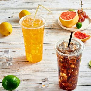 Custom Printing LOGO <b>Plastic</b> pp Pet <b>Cup</b> 98 mm 16 oz Disposable Cold <b>Drink</b> PET clear <b>Plastic</b> <b>Cups</b> with Lid - Product Image 2