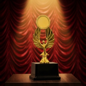 Trophée moderne en métal moulé sous pression, gravé au laser, design portable pour récompenses des employés, reconnaissance du succès, leadership et excellence - Product Image 1