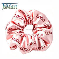 Élastiques à cheveux personnalisés en satin effet soie 13 cm, impression numérique couleurs mélangées, avec logo personnalisé pour événements promotionnels et usage quotidien