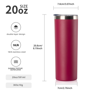 Modern 20oz Stainless Steel 304 <b>Vacuum</b> Thermos Coffee Tumbler with Lid and Straw 6-12 Hours Thermal Insulation for Presents - Product Image 2