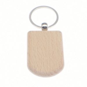 Llaveros de Madera Personalizados Ys65 con Logotipo, Llavero de Madera de Haya, Llaveros de Madera para Sublimación, Espacios en Blanco para Grabado Láser de Logotipos - Product Image 3