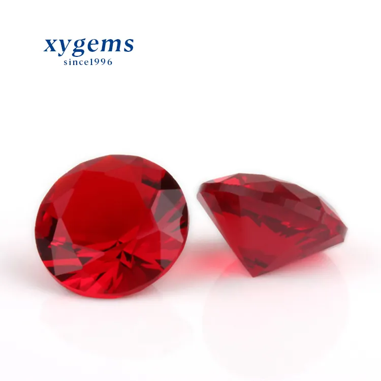 Xygems ongles beauté vendeurs ips résistant à l'eau fabrication ligne rouge rond 8mm pendentif cristal en verre de quartz