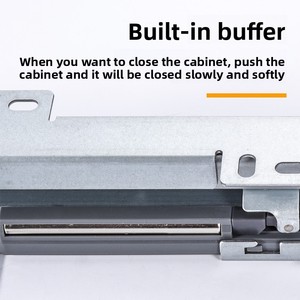 Thép nặng trượt đường sắt giảm xóc đệm đẩy-kéo dọc tủ quần áo dày trên và dưới chịu lực theo dõi - Product Image 5