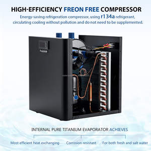 Refroidisseur d'<span class=keywords><strong>aquarium</strong></span> de 42 gallons, 160l, 1/10 Hp, refroidit rapidement, système de compression hydroponique approprié - Product Image 2