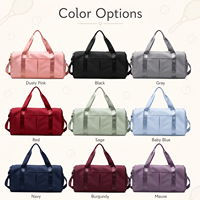 Sac de sport personnalisé brodé pour femme, sac de voyage et de gym avec monogramme et initiales, sac de sport pour femme