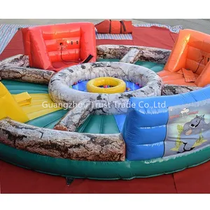 New Inflatable Bungee Run Sport Game Zone Bouner Human Jumper Inflatable Hungry Hippos Games