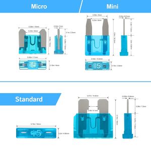 New Car Fuse Box Set 300PCS Mini Zinc Medium and Small Fuses Electronic Modules Kit - Product Image 6