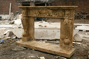 Tùy chỉnh đá trong nhà mantel trang trí nội thất bằng đá cẩm thạch lò sưởi Surround tự nhiên bằng đá cẩm thạch màu vàng lò sưởi với giá thấp - Product Image 6