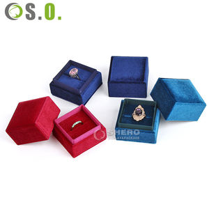 Caja de Anillo de Terciopelo con Logotipo Personalizado, Cajas de Embalaje para Regalos de Joyería de Boda, Embalaje de Joyería - Product Image 5