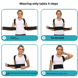 メンズ＆レディース向け姿勢矯正器、ダブルフックアンドループ留め、調節可能、ポリエステル製、OEM/ODM対応 - Product Image 4