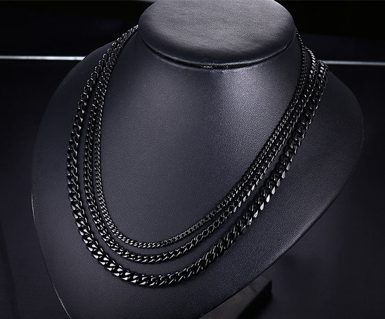 black diamond necklace for men