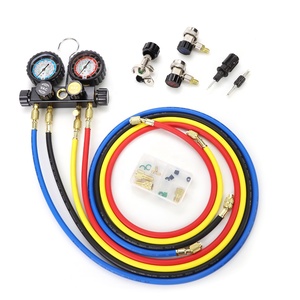 <span class=keywords><strong>R22</strong></span> R134a R404a R410a Kältemittel-Manometer-Set mit Füllschlauch und Schnellkupplung - Product Image 3